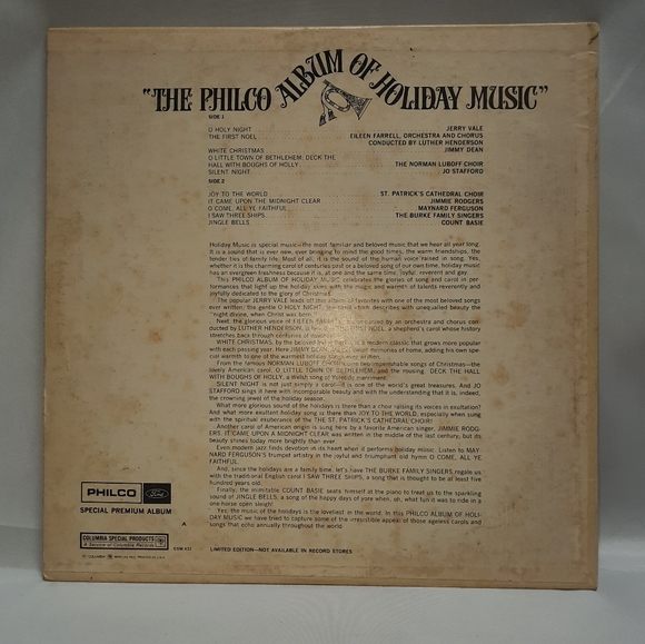 Rare 1966 The Philco Album Of Holiday Music Limited Edition - Picture 5 of 12